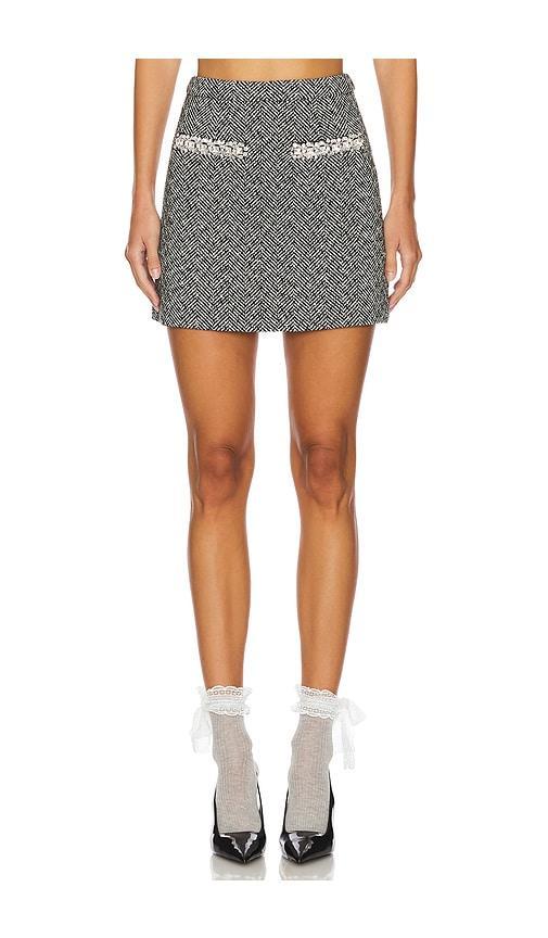 Herringbone Mini Skirt self-portrait Product Image