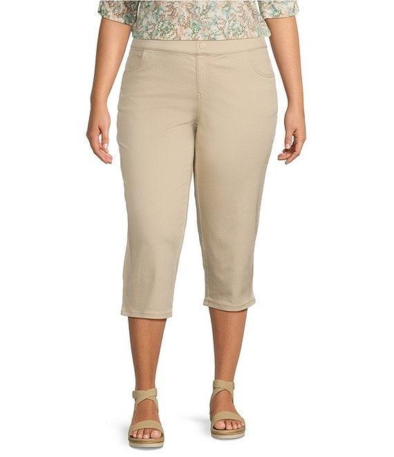 Intro Plus Size Stretch Pull-On Capri Pants Product Image