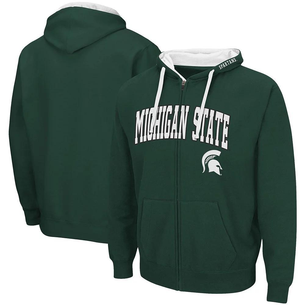 Men's Colosseum Green Michigan State Spartans Big & Tall Full-Zip Hoodie, Size: 3XLT Product Image