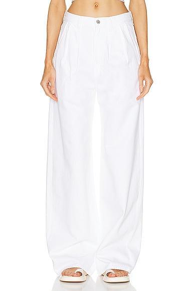Citizens of Humanity Maritzy Pleated Trouser in White Product Image