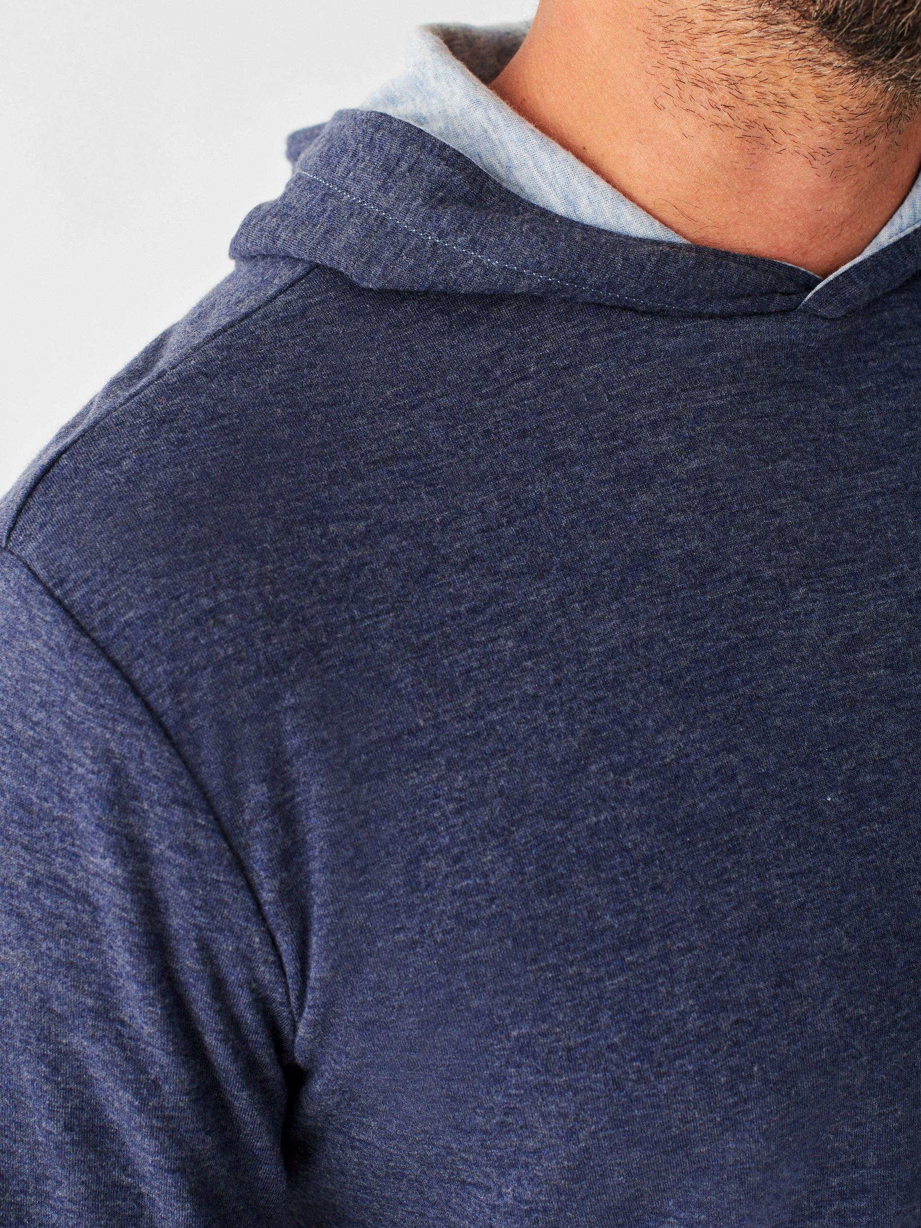 Cloud Cotton Reversible Hoodie - Light Blue Heather Navy Heather Male Product Image