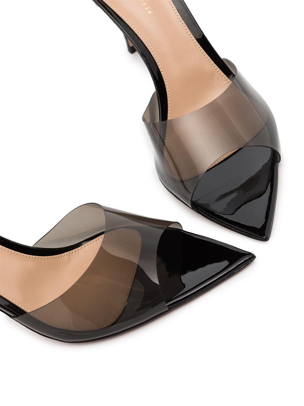 Elle 85mm transparent-strap mules Product Image