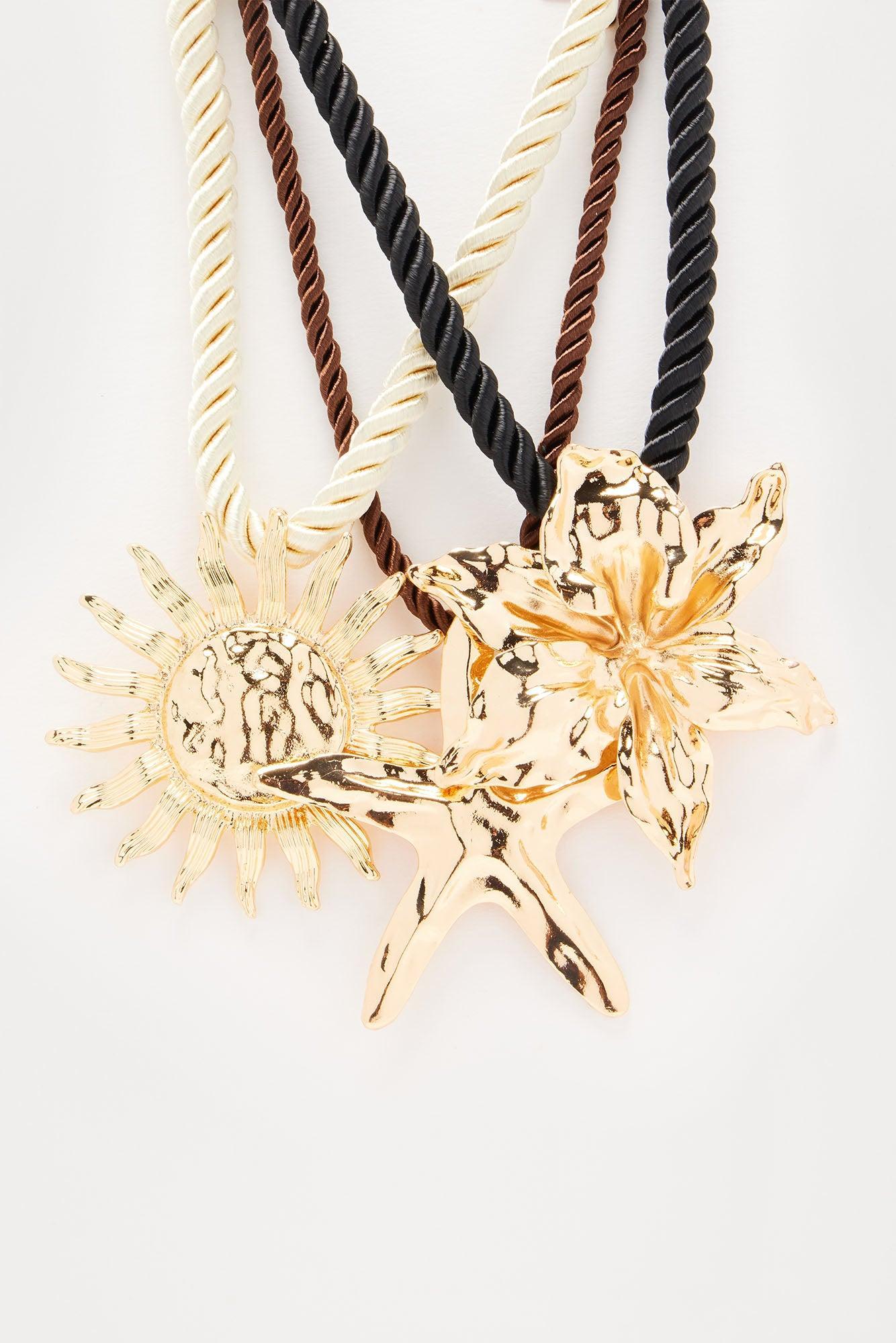 Sand And Stars 3 Piece Necklace Set - Gold/combo Product Image