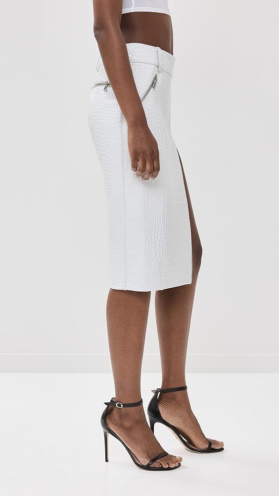 LaQuan Smith Mid Length Skirt with Zipper Detail | Shopbop Product Image