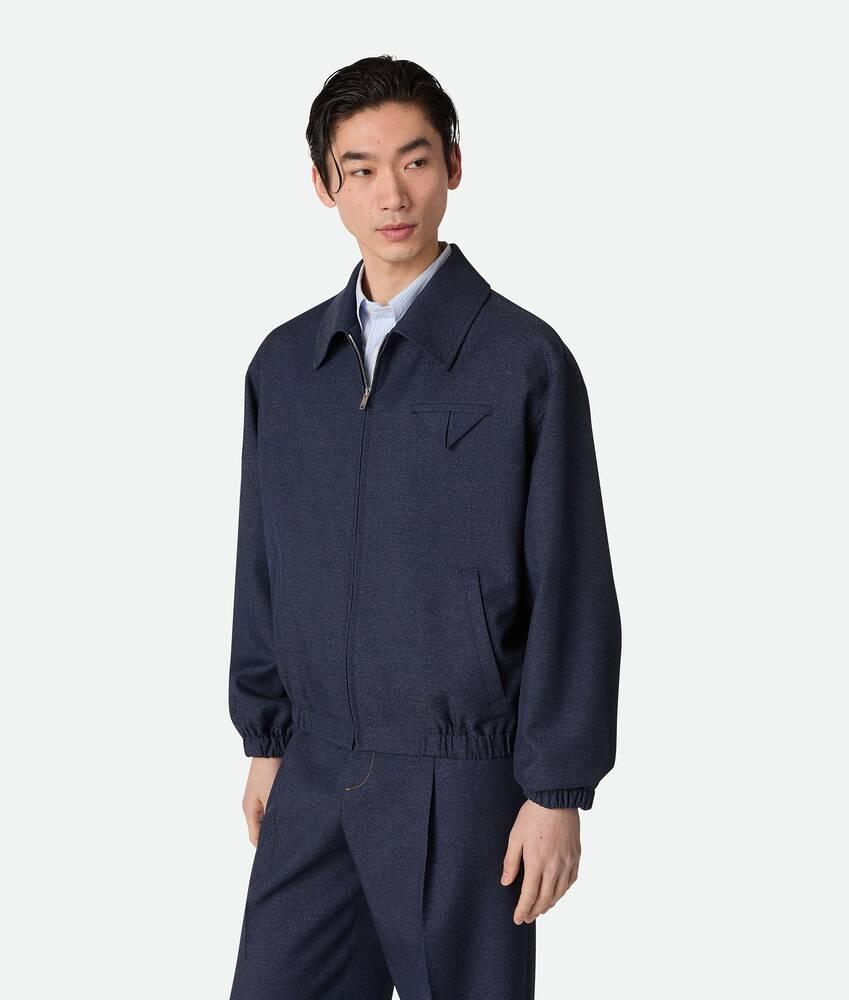 Men's Melange Wool Blouson in Dark indigo Product Image