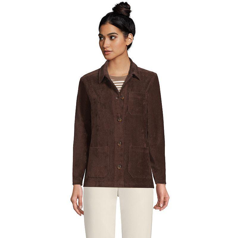 Women's Lands' End Long Sleeve Sport Cord Chore Jacket, Size: XL, Black Product Image