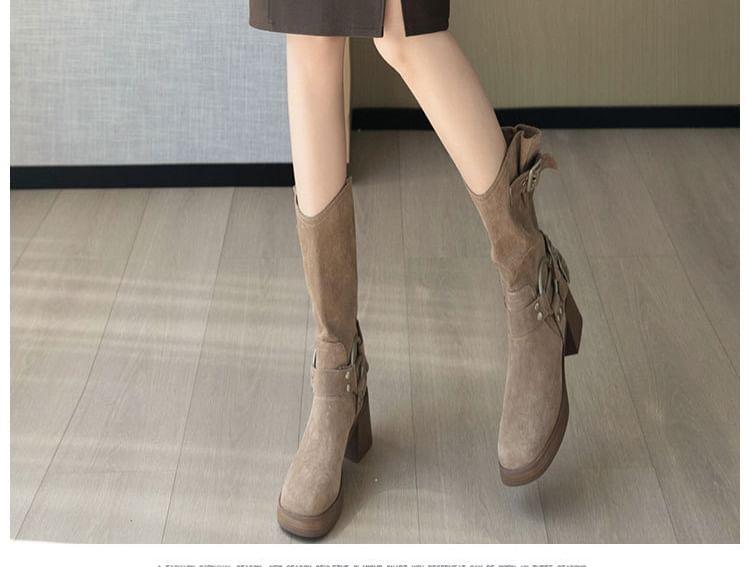 High Waist Plain Mini Pencil Skirt Product Image