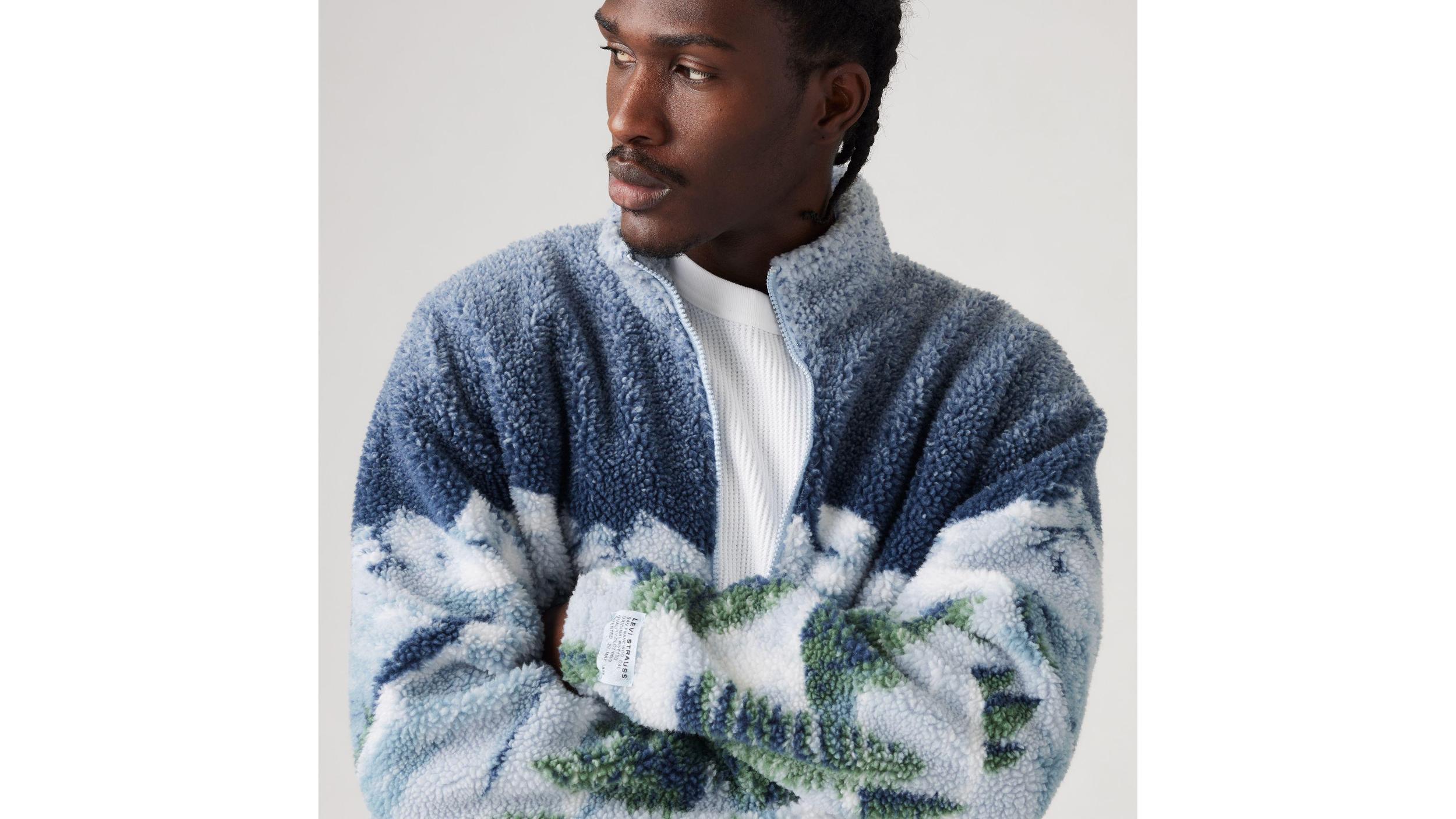 Jacquard Sherpa Full Zip Sweater Product Image