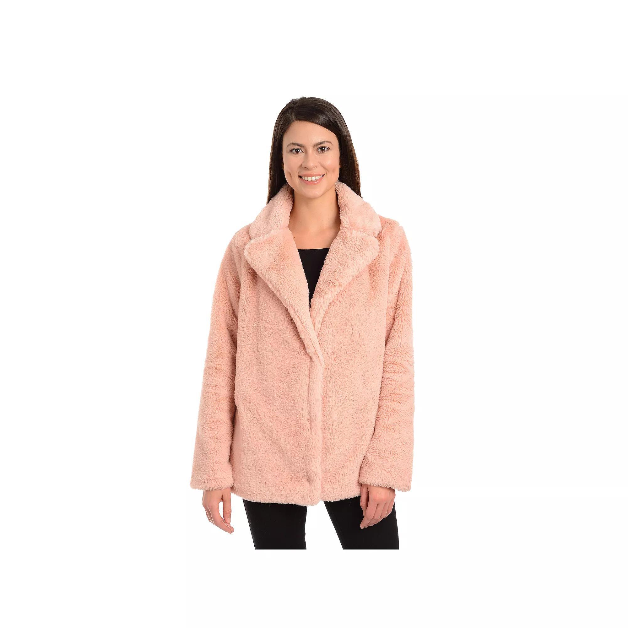 Womens Fleet Street Faux-Fur Notch Collar Coat Product Image