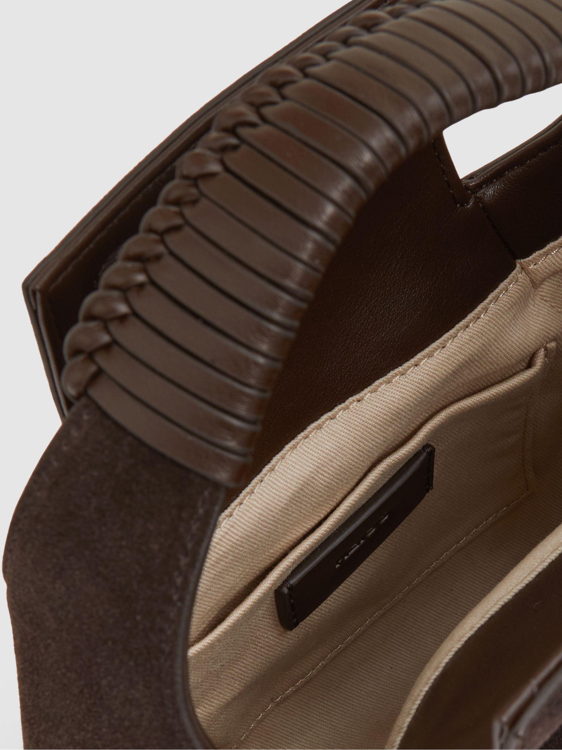 Suede Shoulder Bag in Chocolate Product Image