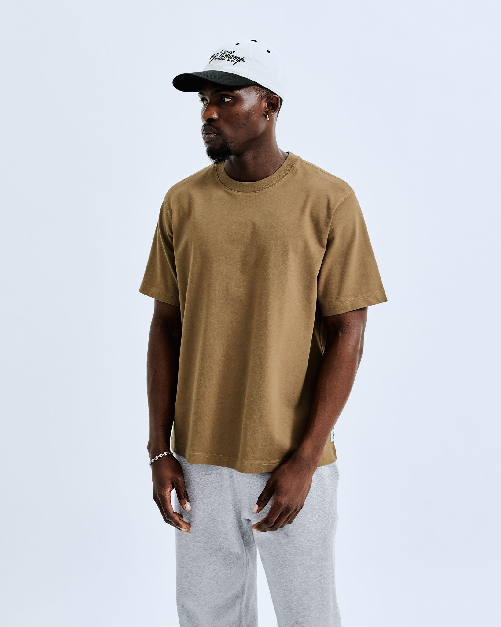 Reigning Champ Midweight Jersey Arch Logo T-Shirt in Black Product Image