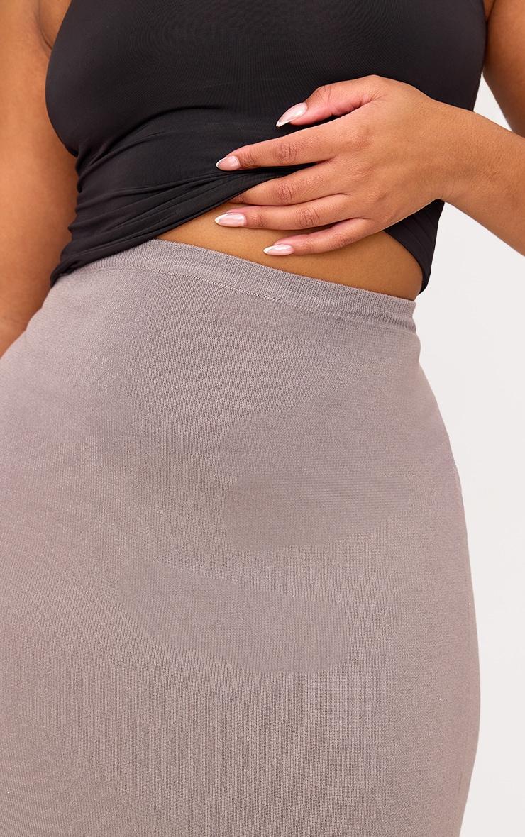 Plus Black Fine Knit Maxi Skirt Product Image