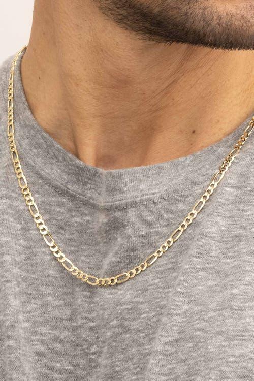 Mens 14K Yellow Solid Gold Florentine Figaro Bold Chain Product Image