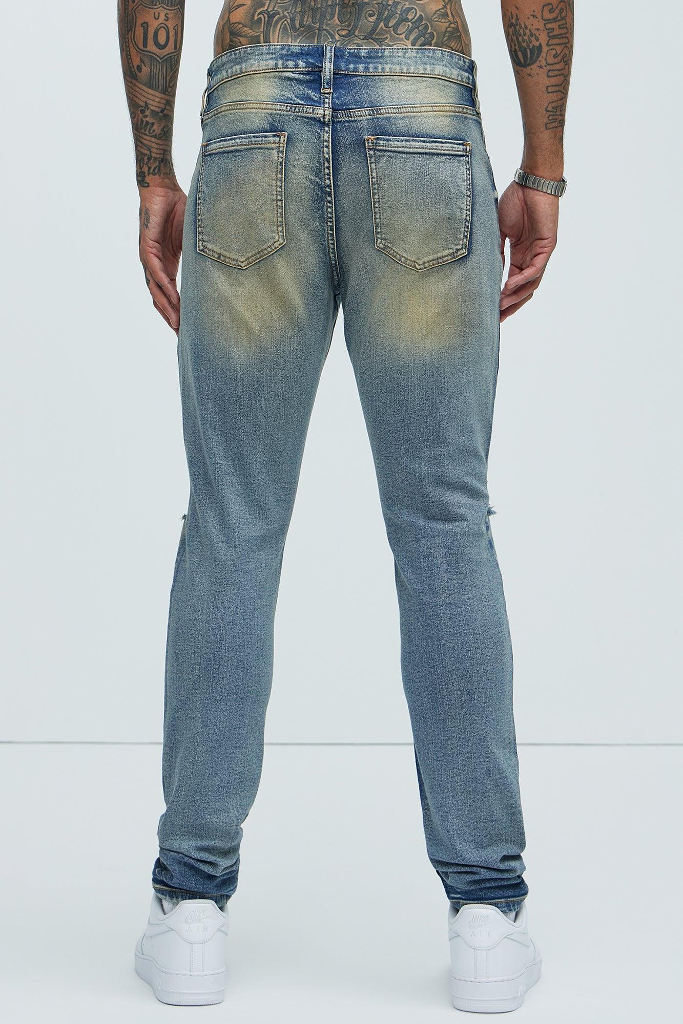 Marcin Stacked Skinny Jeans - Vintage Blue Wash Product Image
