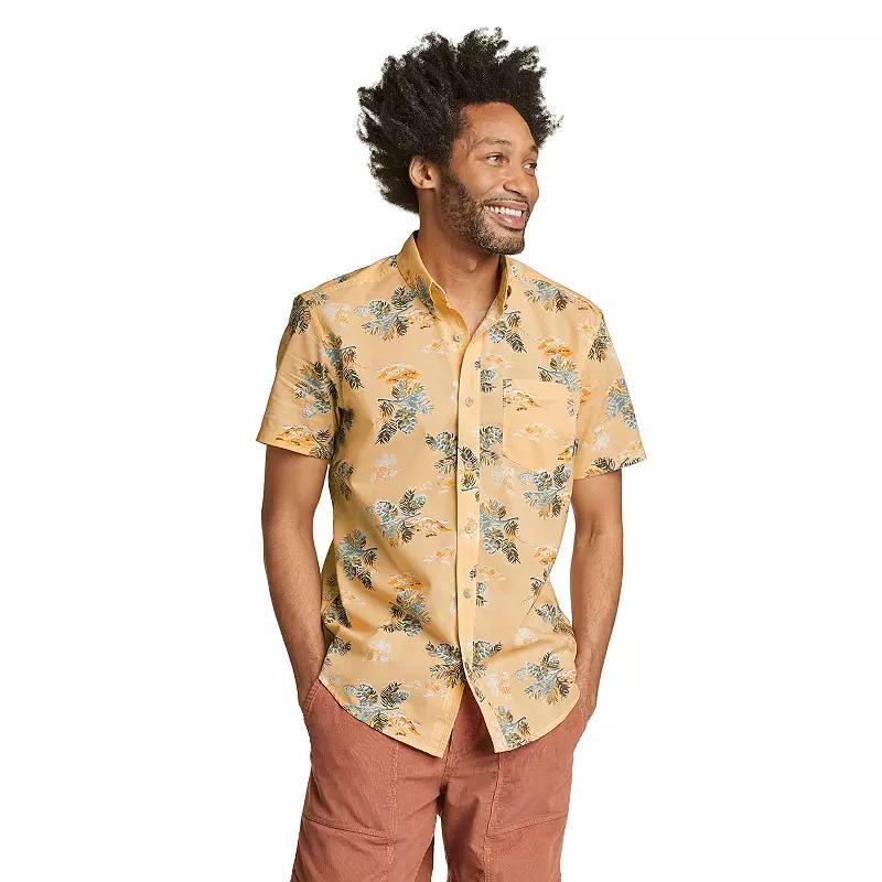 Big & Tall Eddie Bauer Short Sleeve Baja Shirt, Men's, Size: Large Tall, Off White Product Image