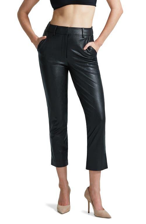 Womens Cropped Faux Leather Pants Product Image