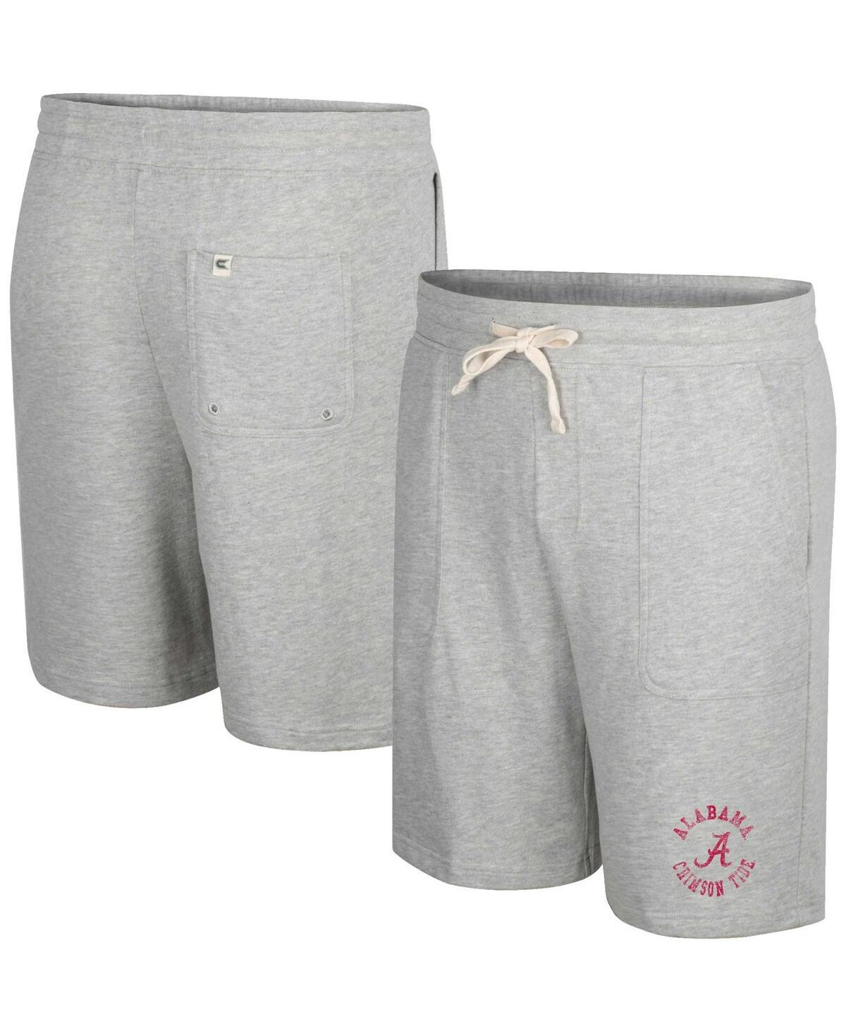 Men's Colosseum Heather Gray Alabama Crimson Tide Love To Hear This Terry Shorts, Size: Large, Grey Product Image