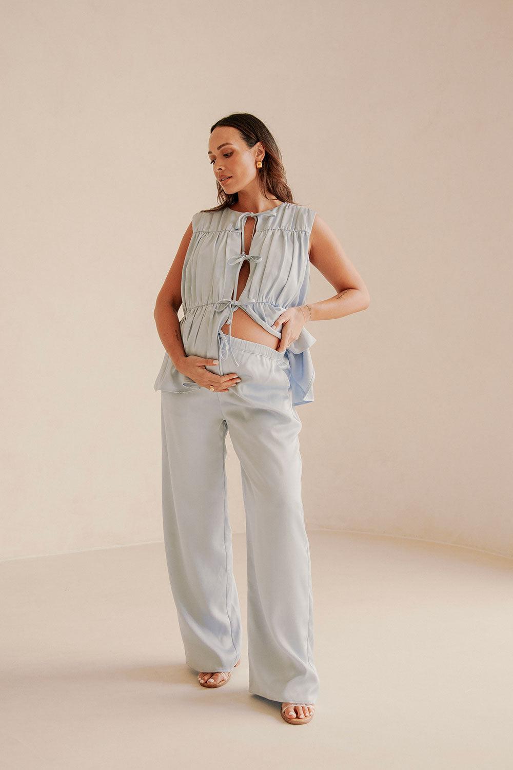 SAMPLE-Juliette Pants - Blue Product Image