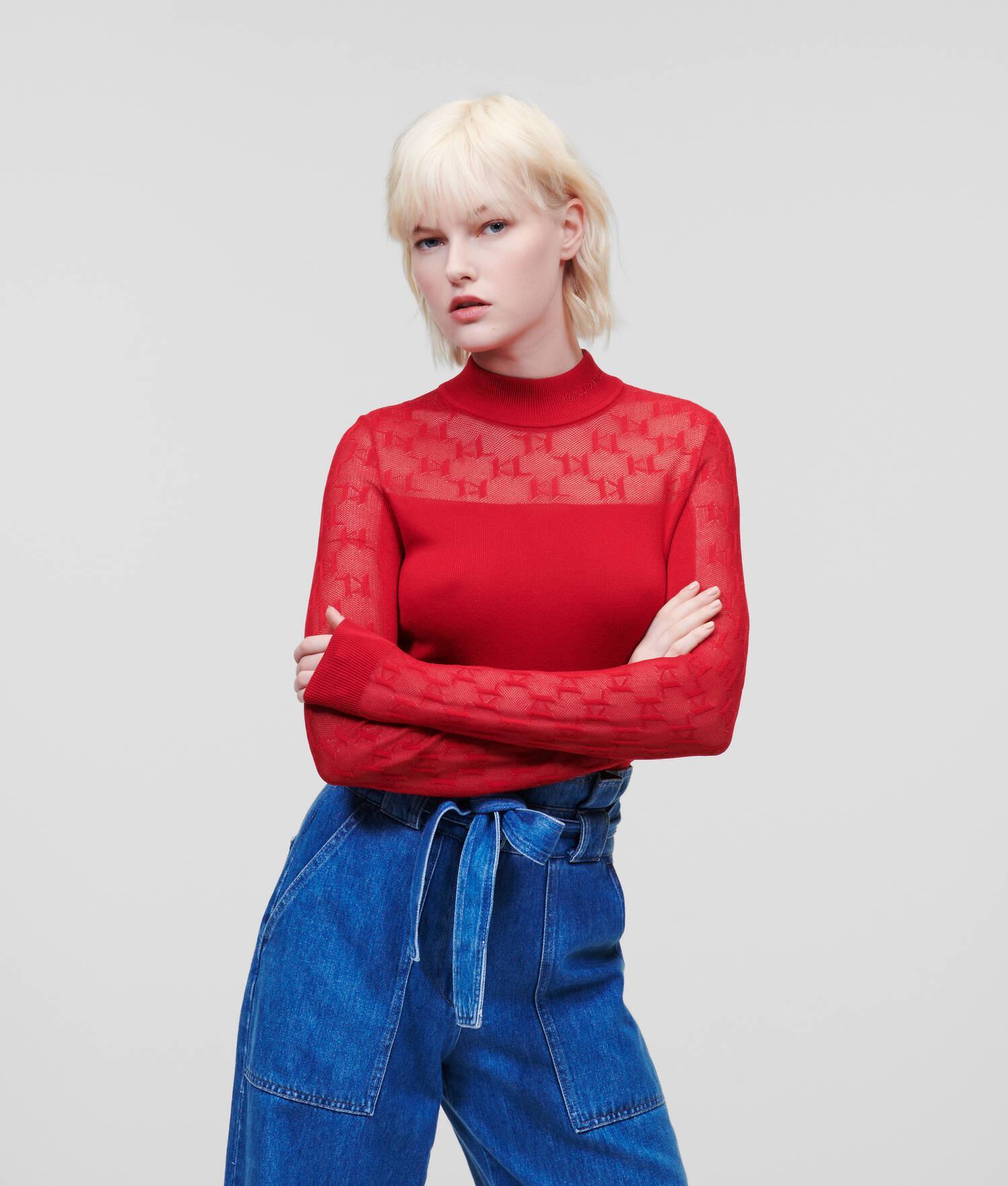 LIGHTWEIGHT KL MONOGRAM TURTLENECK Product Image