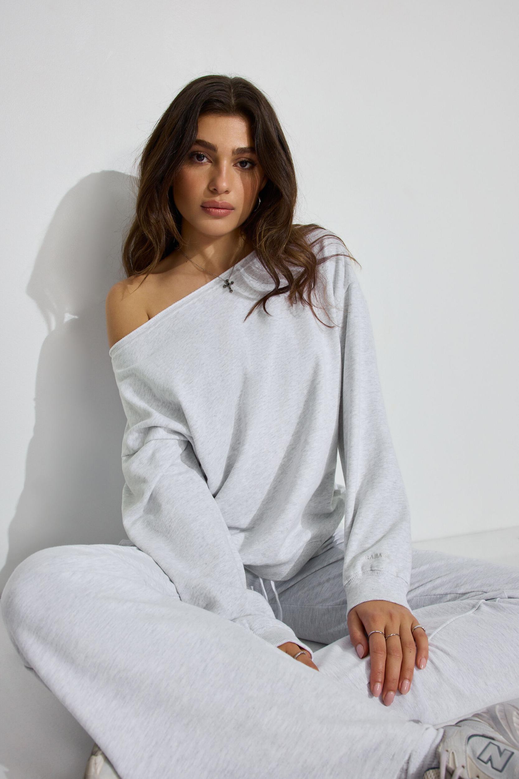 SoftTerry Off Shoulder Sweatshirt Product Image