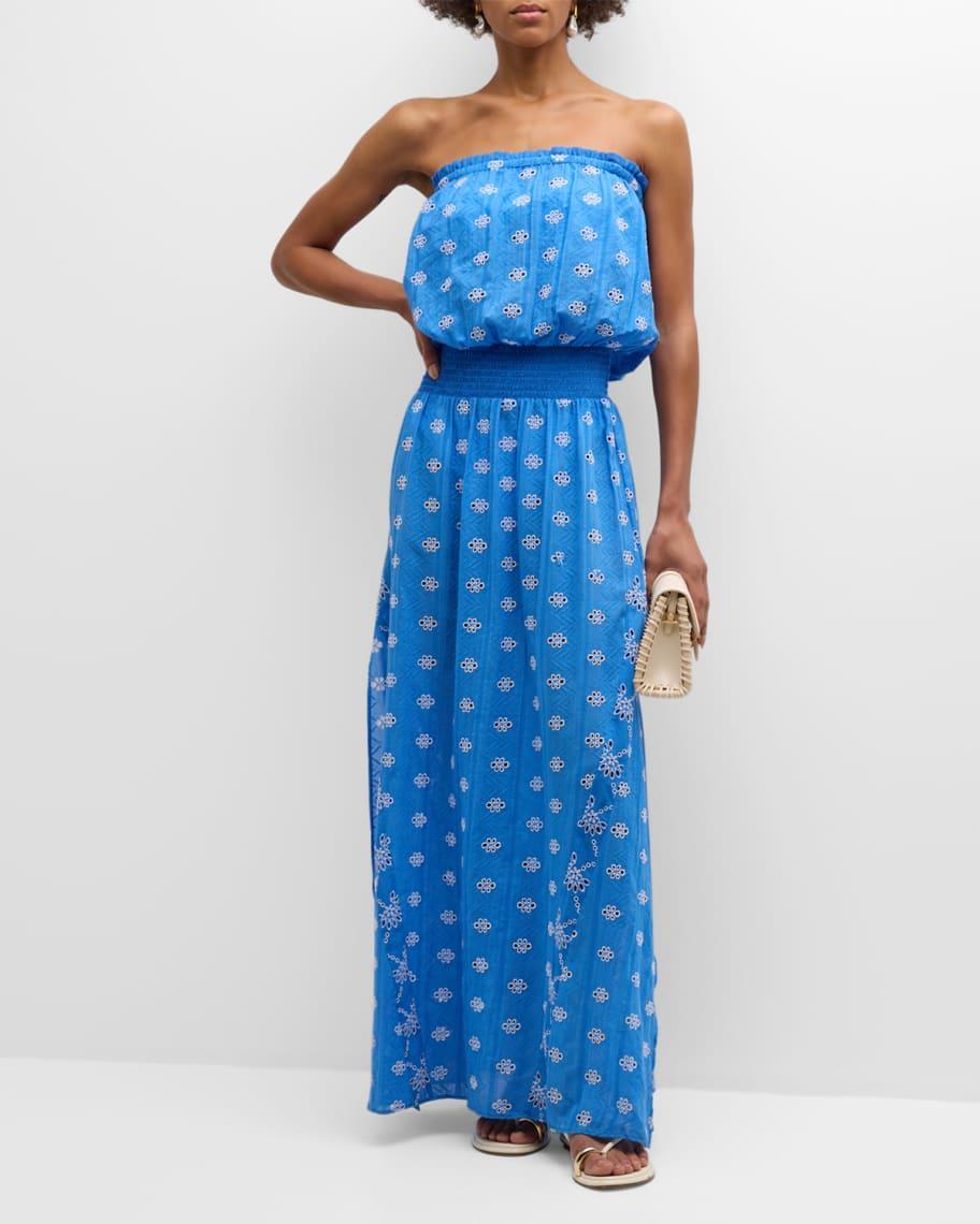 Cynthia Embroidered Strapless Maxi Dress Product Image