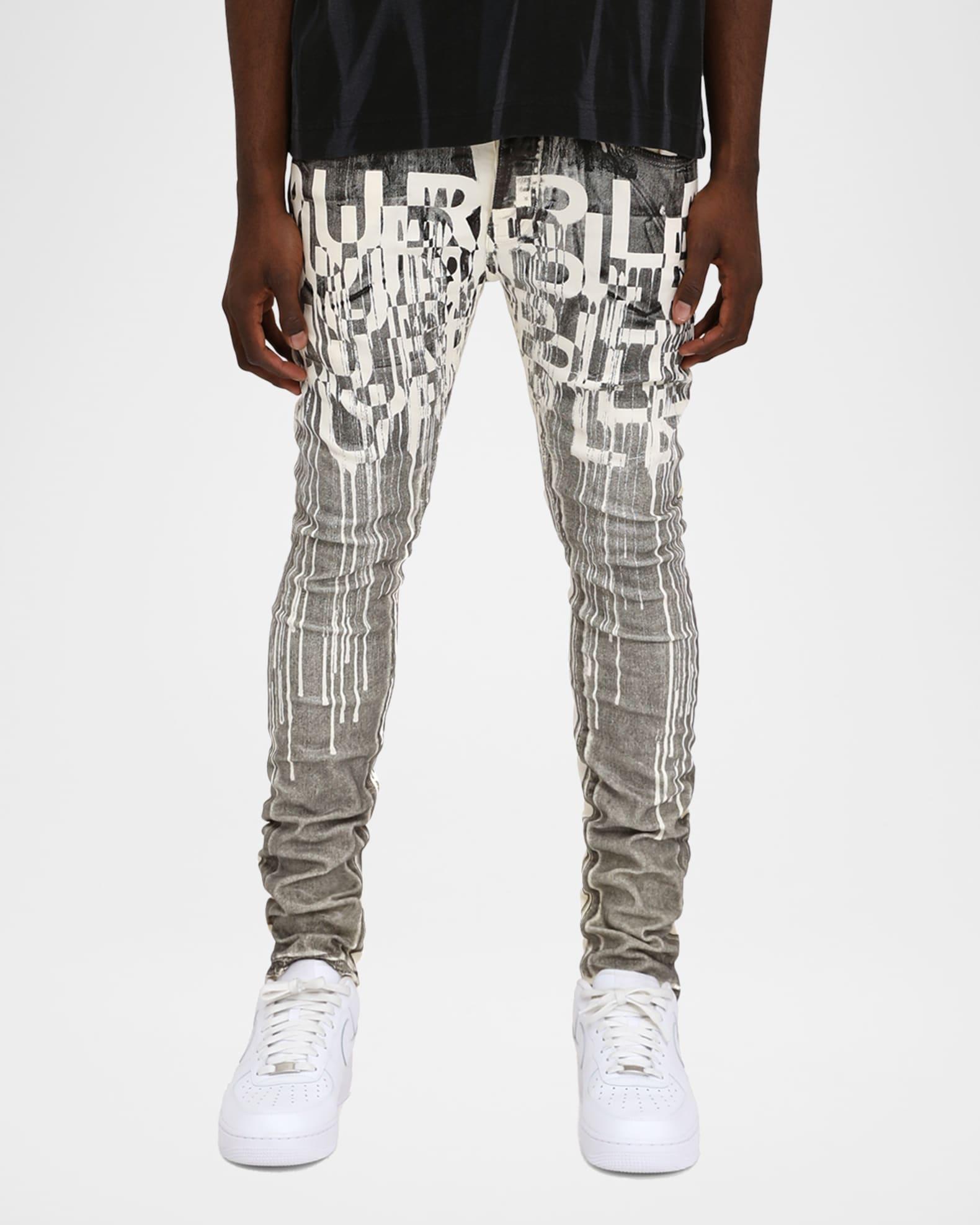 Men's Reverse Foil Logo Skinny Jeans Product Image