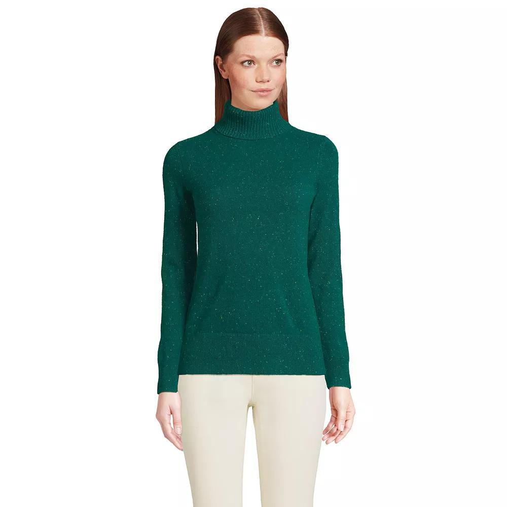 Petite Lands' End Cashmere Turtleneck Sweater, Women's, Size: Medium Petite, New Black Product Image