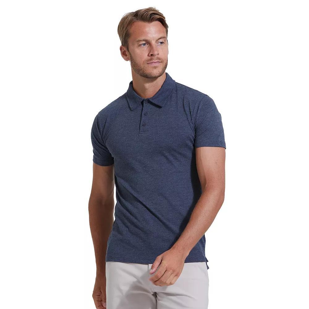 Men's True Classic Moisture-Wicking Short Sleeve Stretch Polo, Size: Large, Grey Navy Product Image