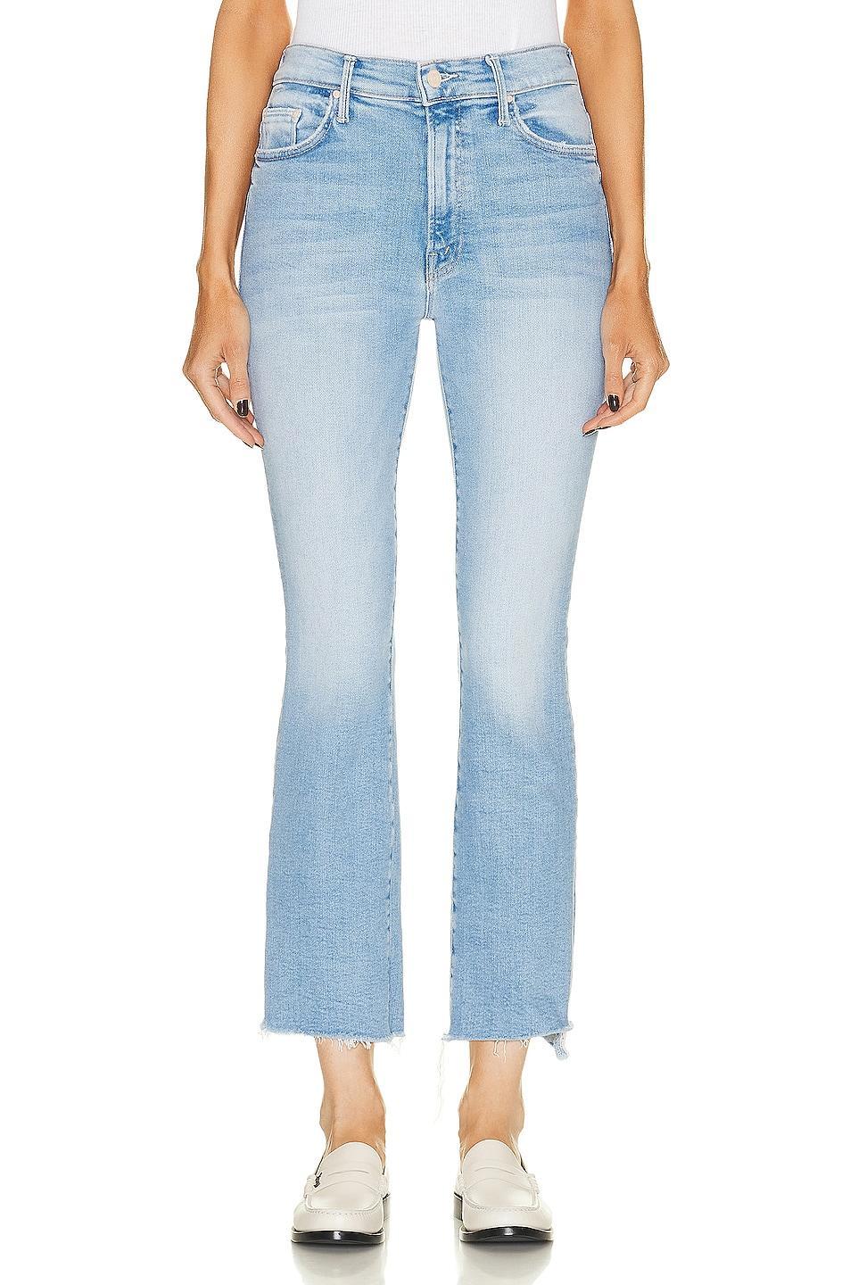 Mother The Insider High Rise Crop Step Fray Bootcut Jeans in Limited Edition Product Image