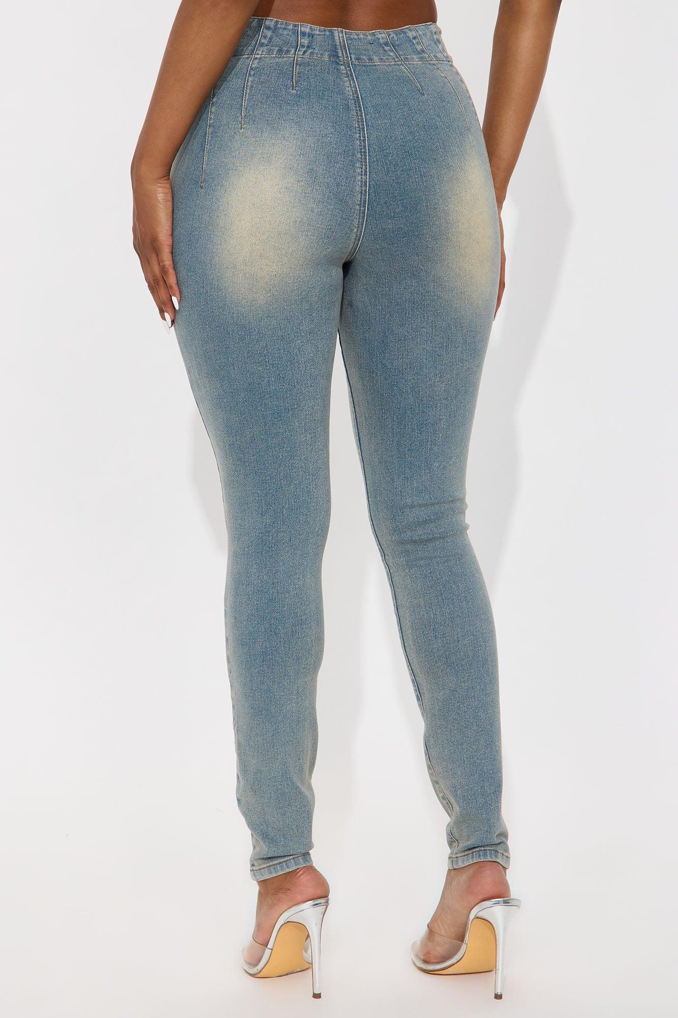Different Level High Rise Skinny Jeans - Vintage Wash Product Image
