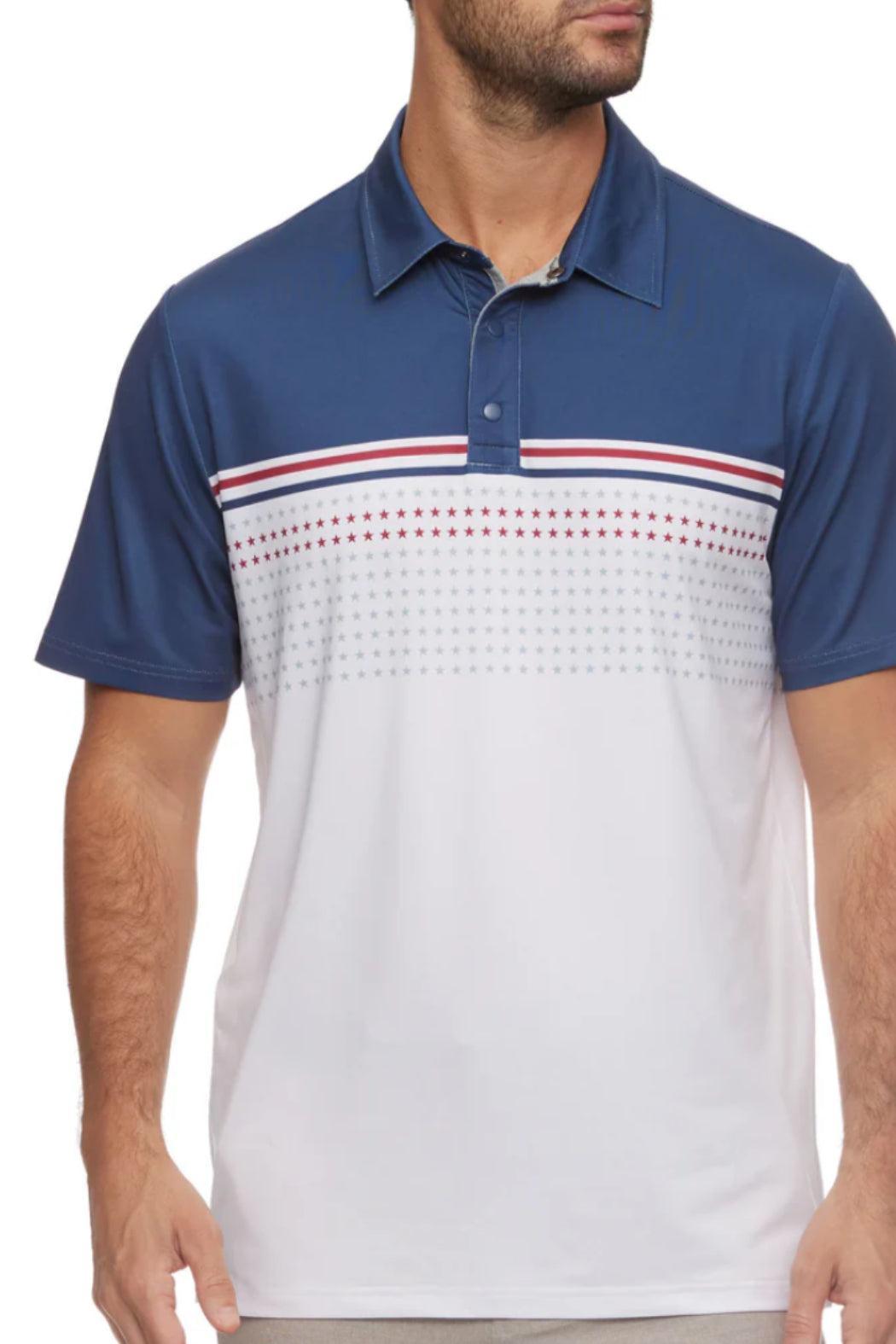 Banner Stars & Stripes Blocked Performance Polo Product Image