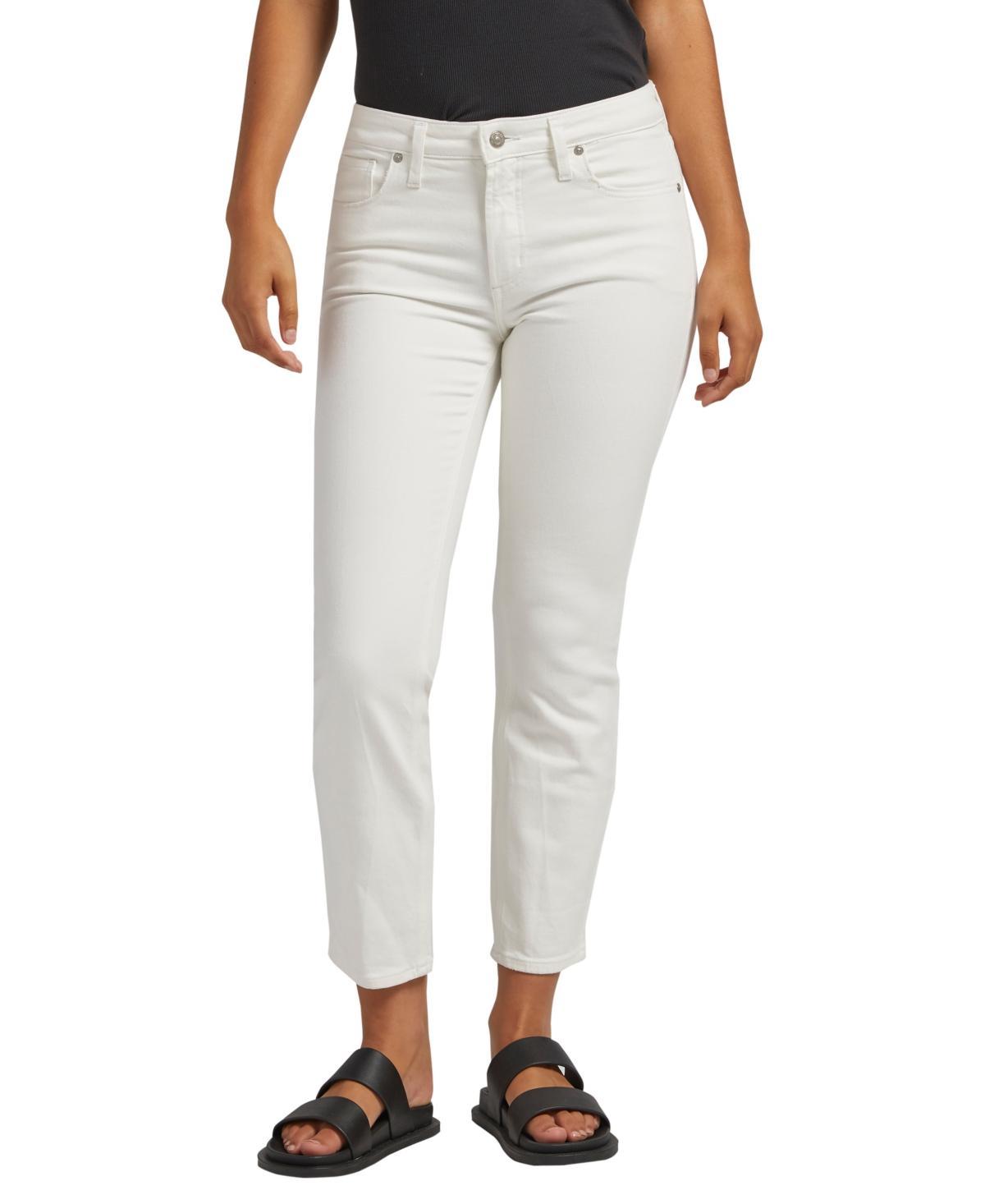 Silver Jeans Co. Most Wanted Mid-Rise Straight Leg Ankle Jeans L63424SWT626 (Off Women's Jeans Product Image