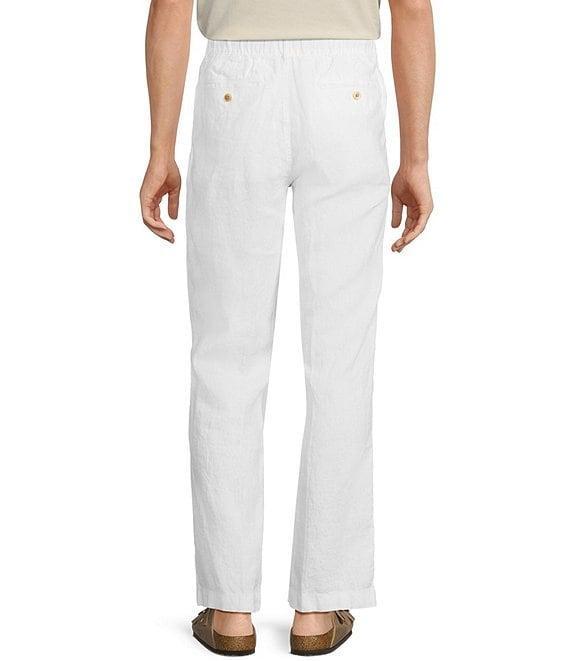 Caribbean Flat Front Fancy Linen Pants Product Image