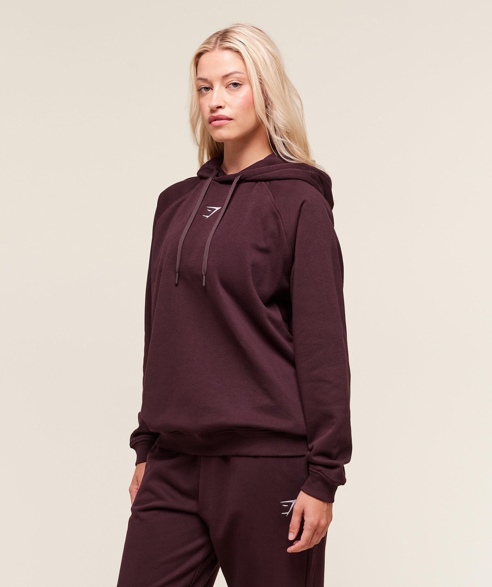 Gymshark Training Oversized Fleece Hoodie - Cherry Purple Female Product Image
