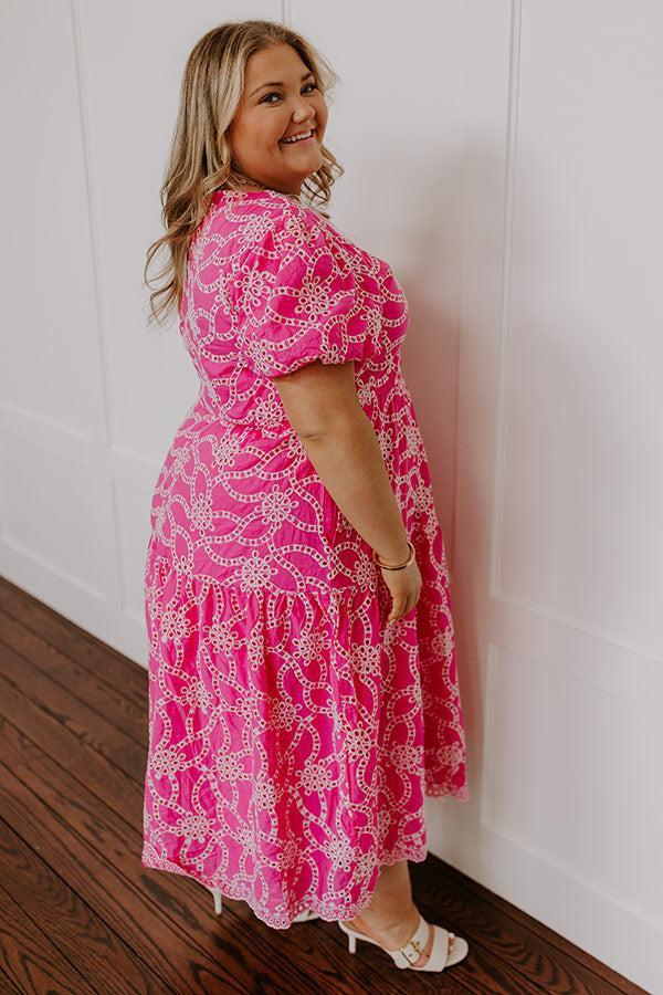 Sweet Surprise Eyelet Midi Dress Curves Product Image