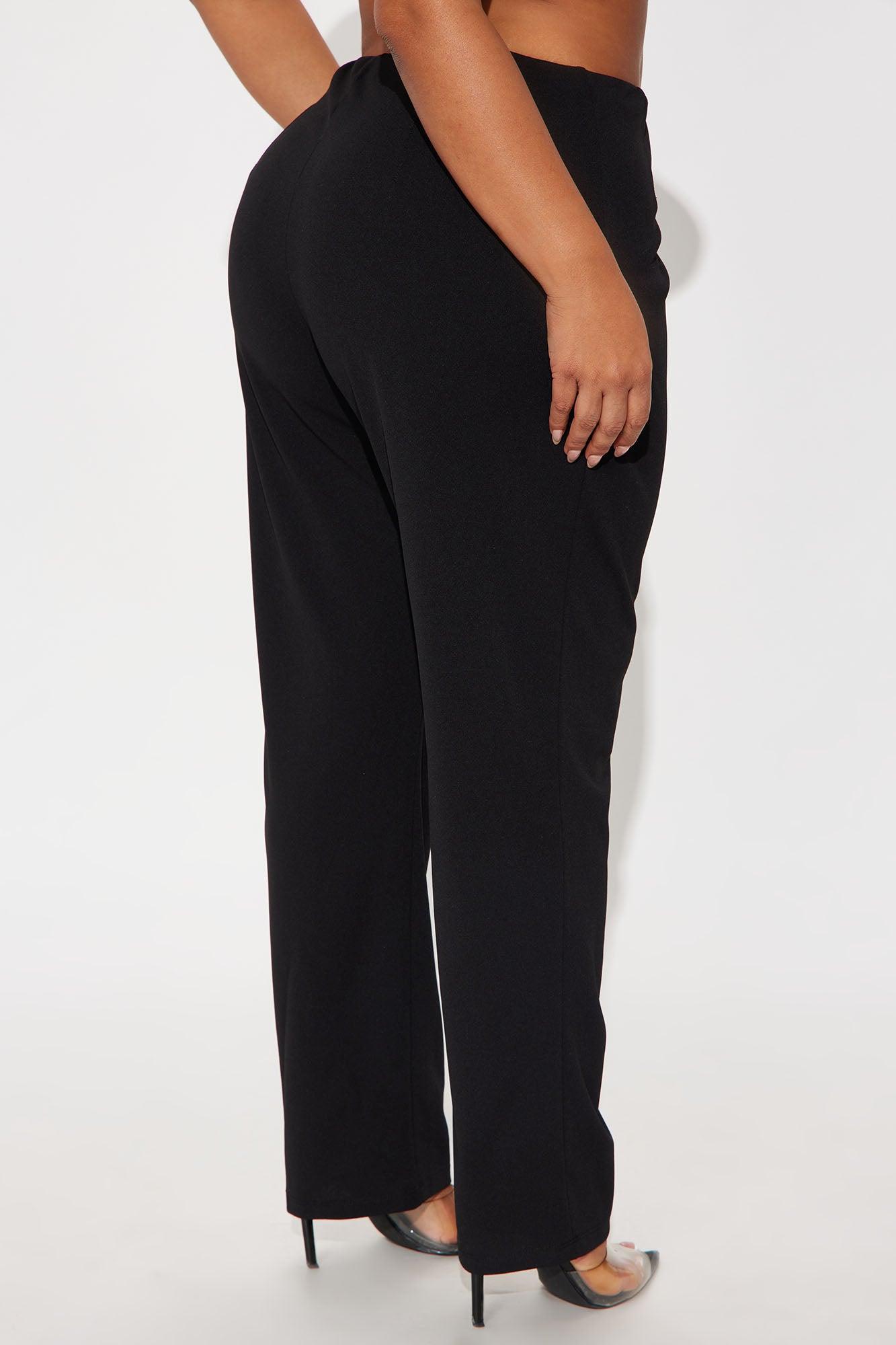 Set My Mind On You Crepe Straight Leg Pant - Black Female Product Image