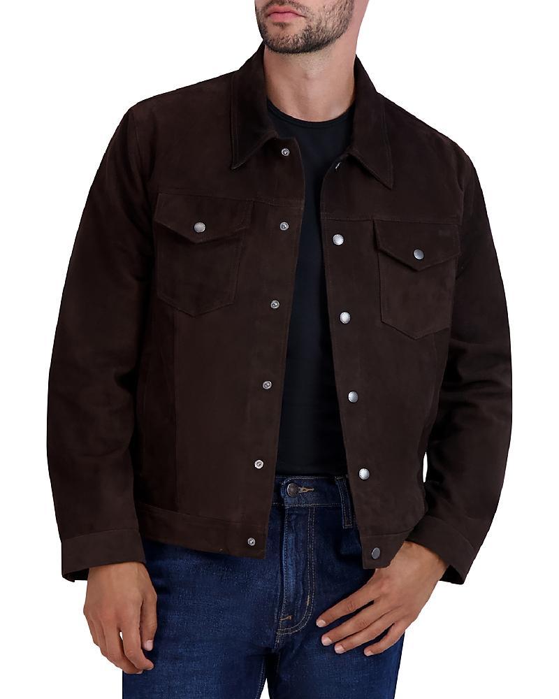 Cole Haan Suede Trucker Jacket Product Image