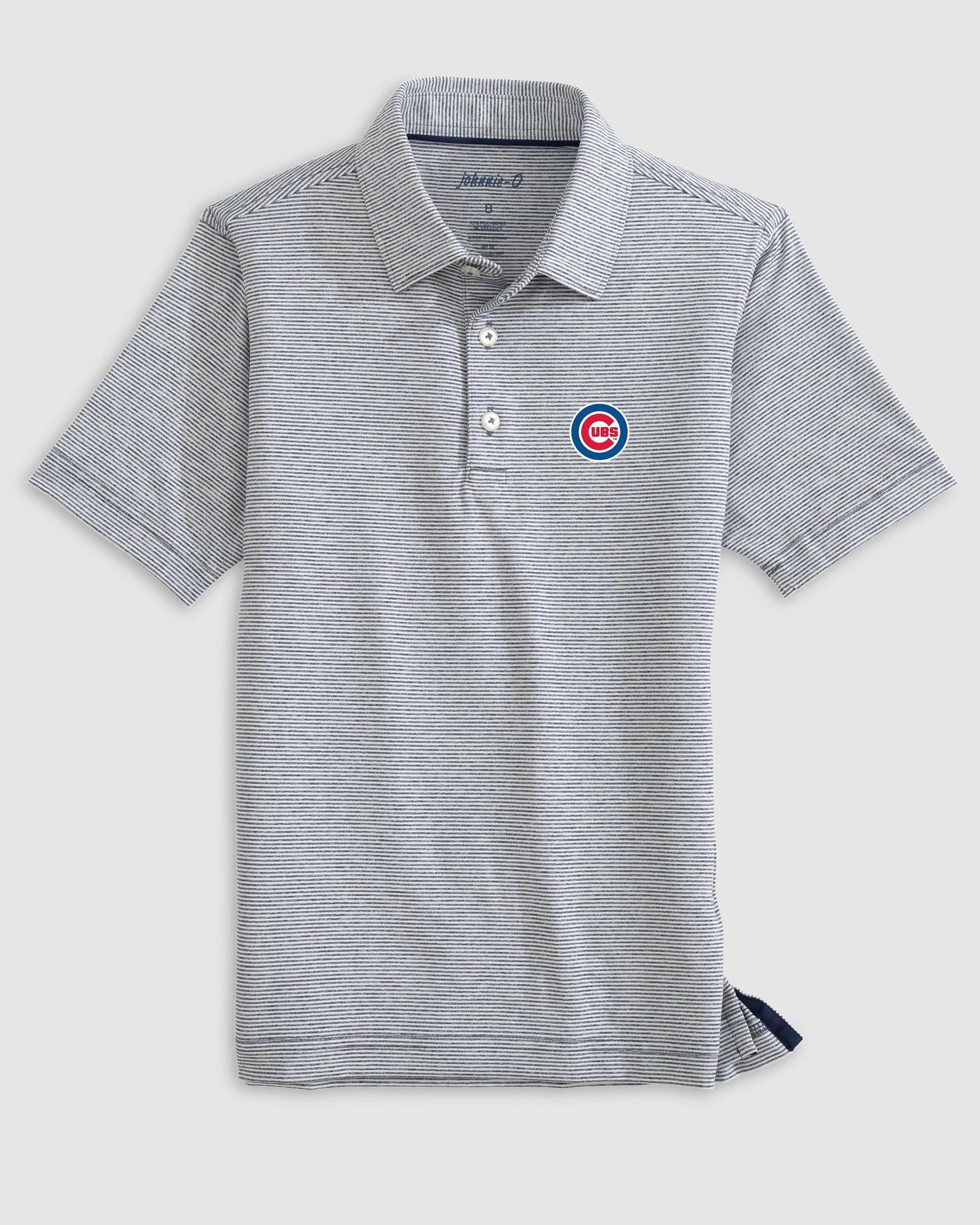 Chicago Cubs Lyndonn Jr. Striped Jersey Performance Polo Product Image