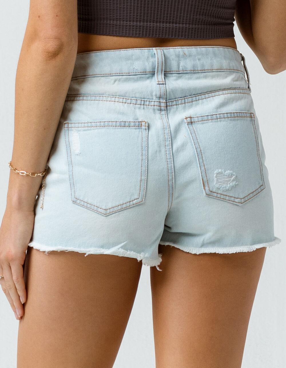 RSQ Womens Destructed Denim Shorts Product Image