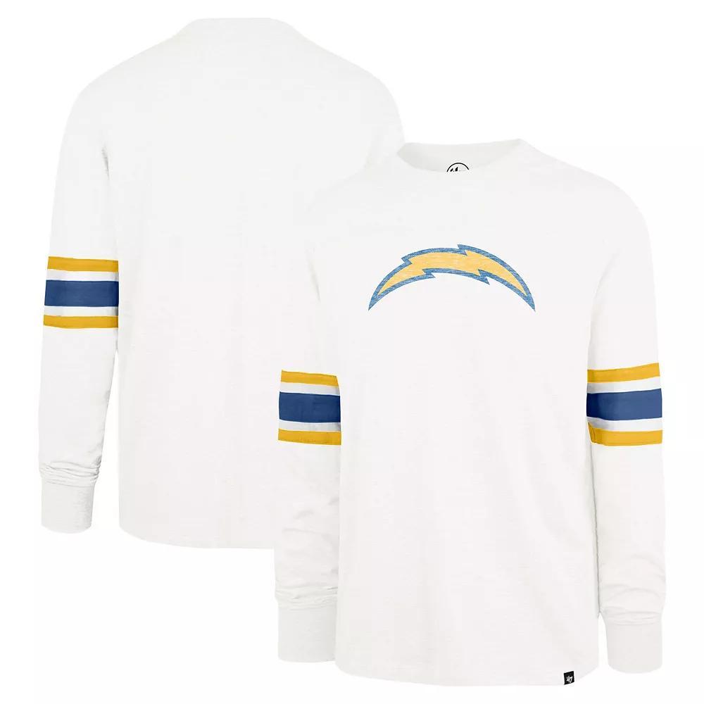 Men's '47 White Los Angeles Chargers Gridiron Premier Brex Long Sleeve T-Shirt, Size: 3XL Product Image