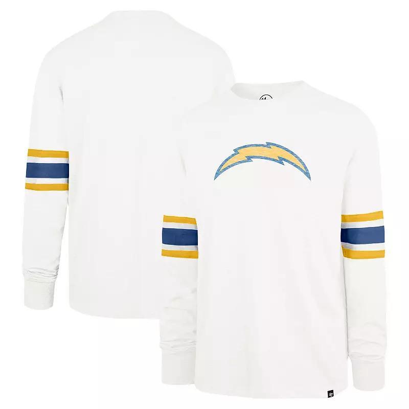 Men's '47 White Los Angeles Chargers Gridiron Premier Brex Long Sleeve T-Shirt, Size: 3XL Product Image