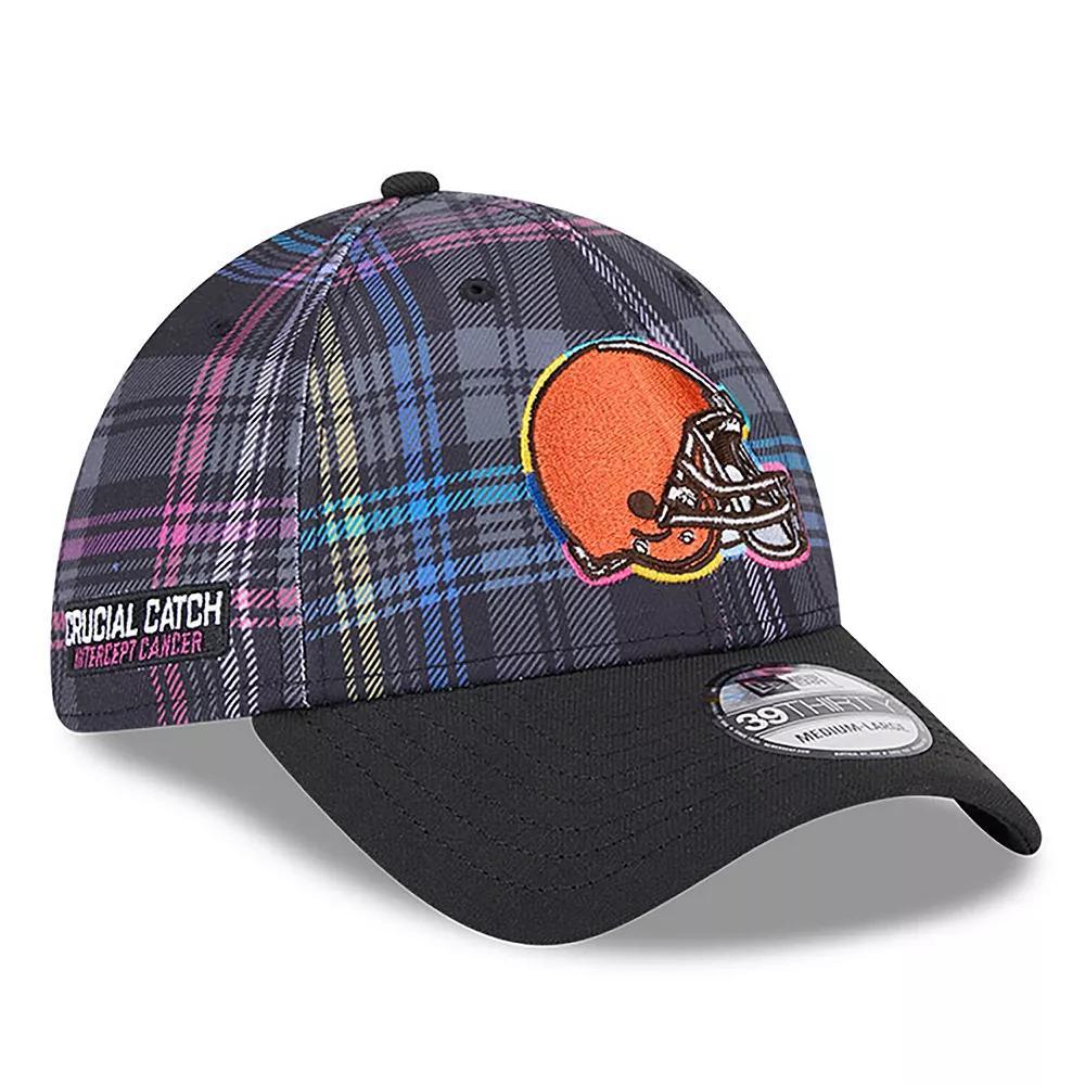 Mens New Era Cleveland Browns 2024 NFL Crucial Catch Plaid 39THIRTY Flex Hat Product Image