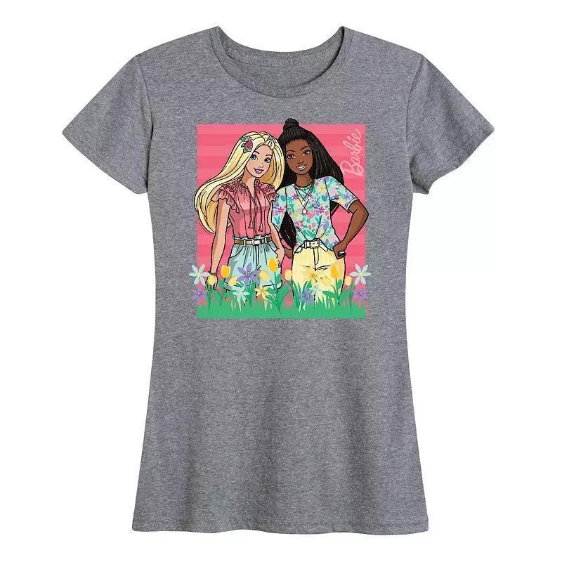 Womens Barbie Spring Easter Brooklyn Graphic Tee Grey Gray Product Image