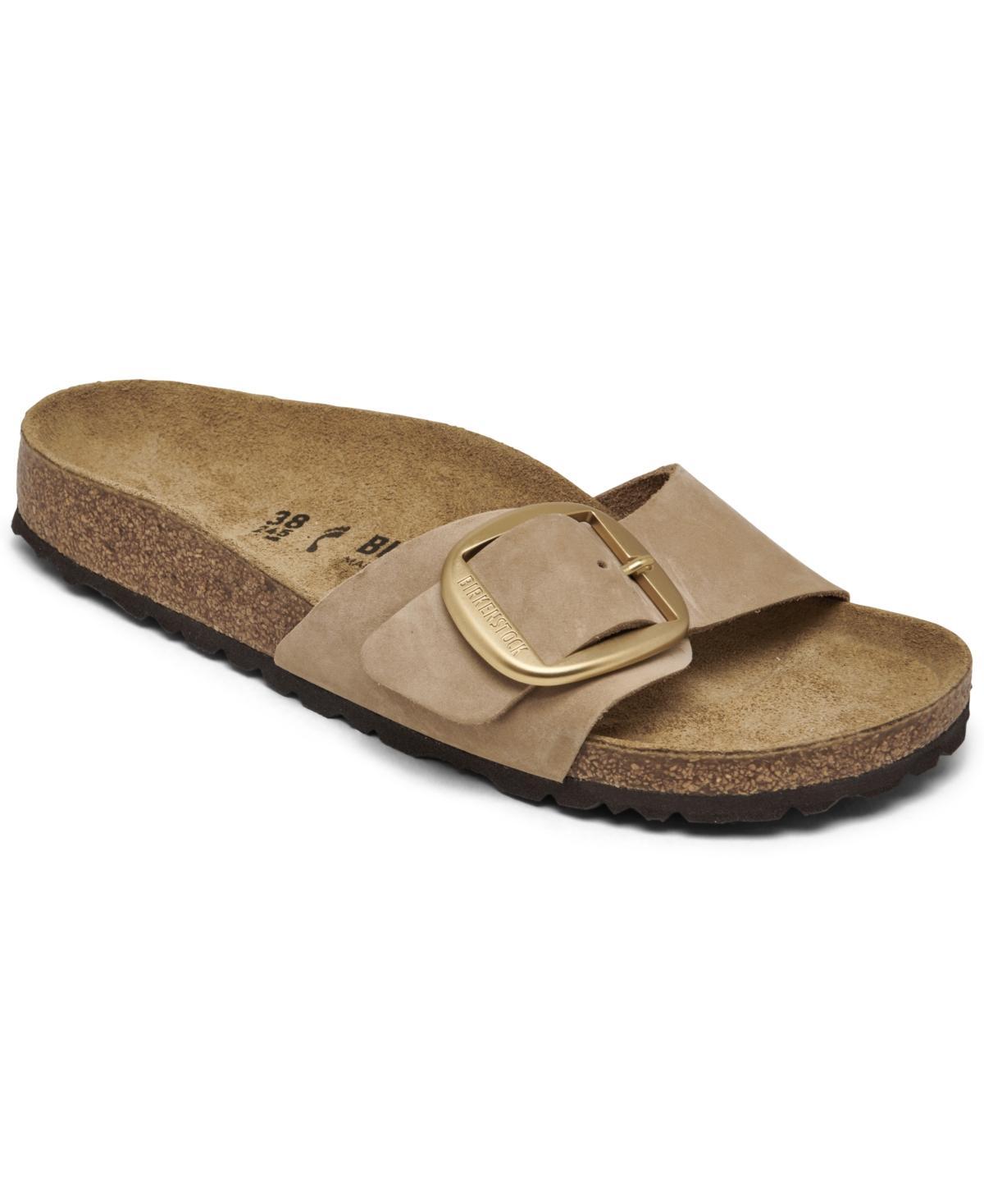 Birkenstock Womens Madrid Big Buckle Detail Oiled Leather Sandals Product Image