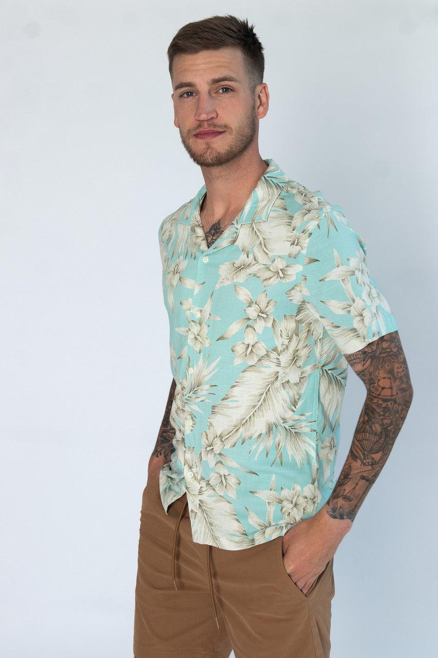Tropical Mint Button Up Shirt Product Image
