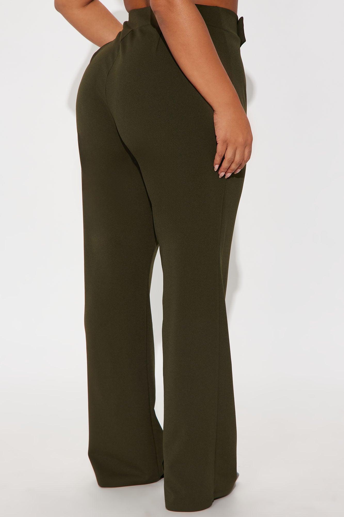 Office Tea Straight Leg Trouser Pant - Olive Product Image