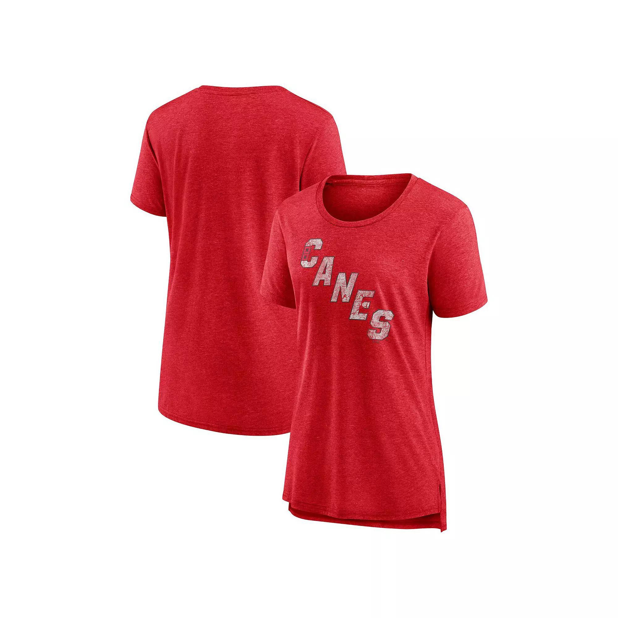 Women's Fanatics Heather Red Carolina Hurricanes Special Edition 2.0 Modern T-Shirt, Size: XL Product Image