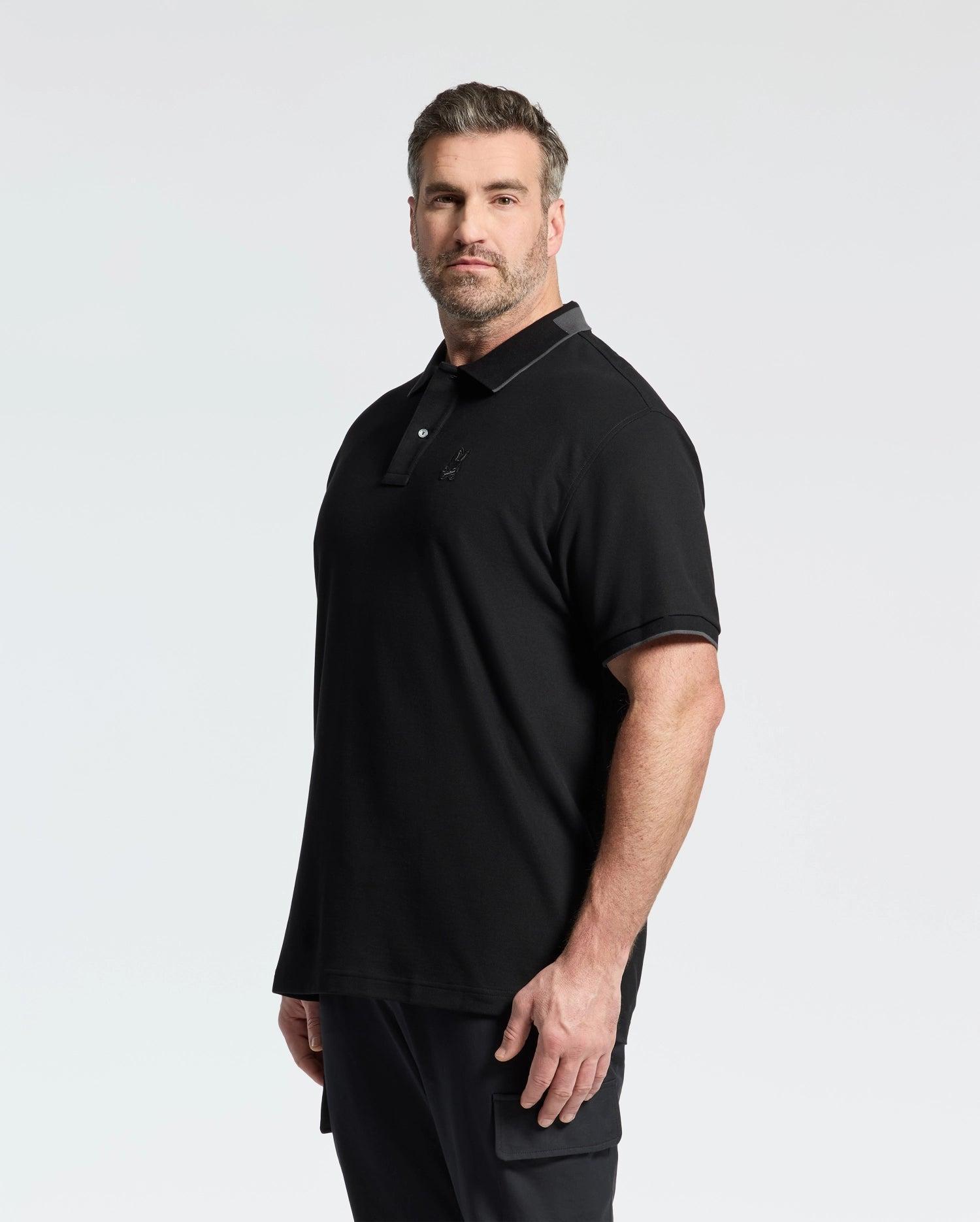 Men's Big And Tall New Castle Pique Polo 001 BLACK / 4XL Product Image