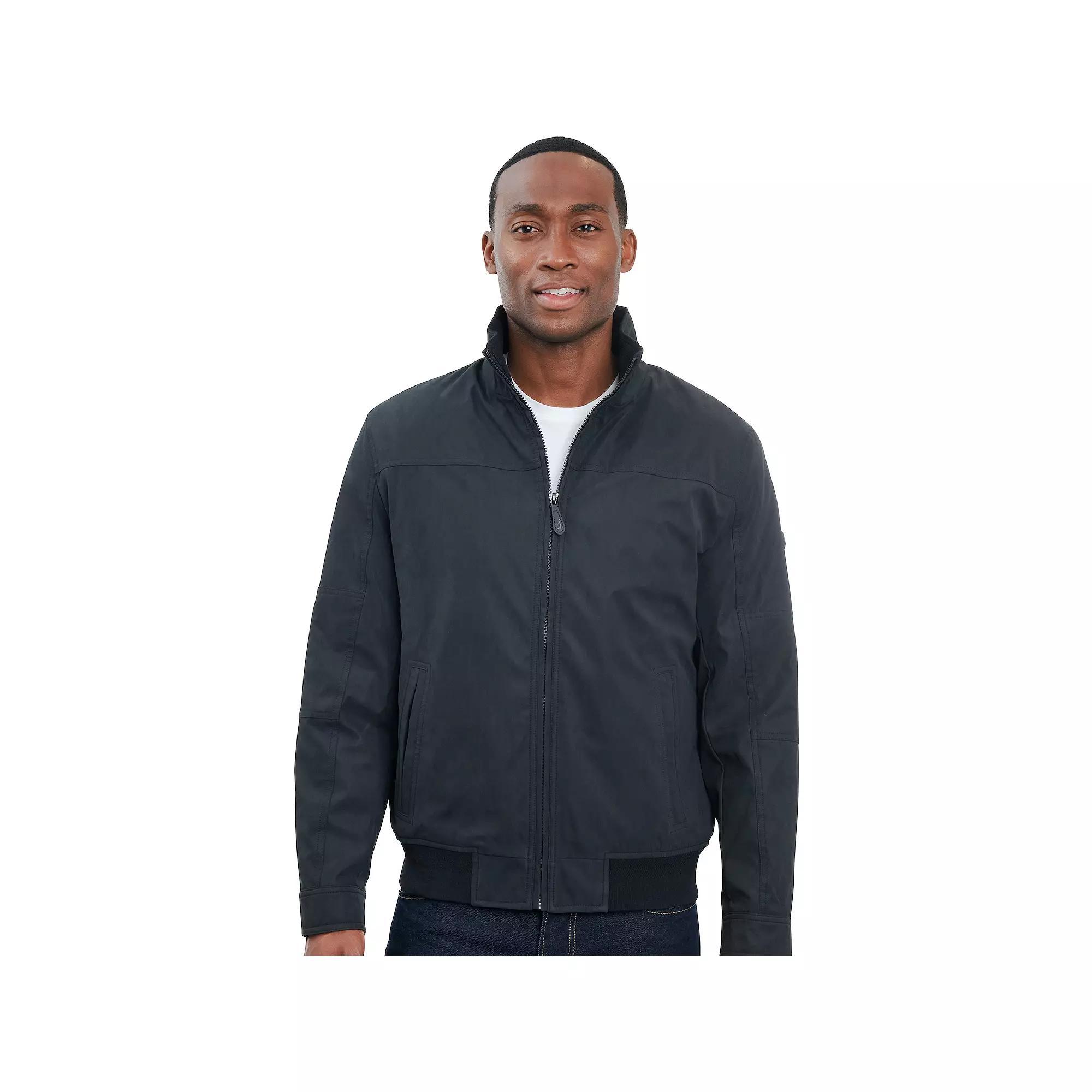Men's London Fog Sherpa-Lined Microfiber Bomber Jacket, Size: Small, Brown Product Image