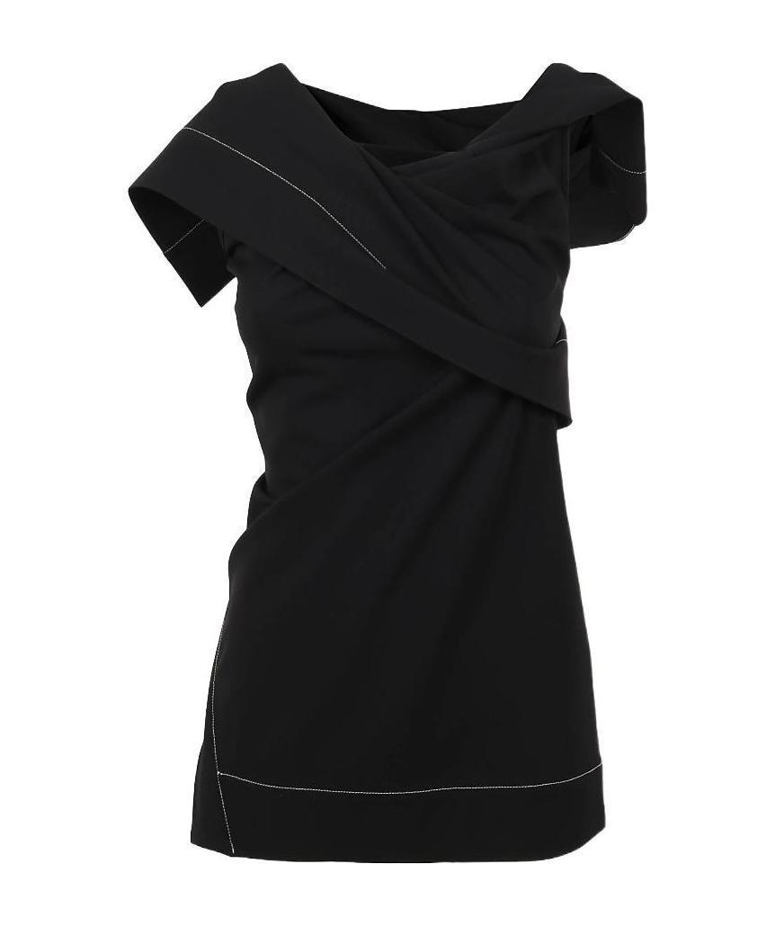 JIL SANDER Asymmetric Sleeveless Top In Black Product Image